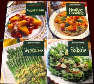 Four cookbooks with recipes by Williams-sonoma KITCHEN LIBRARY