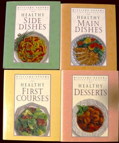 Four cookbooks with recipes by Williams-sonoma HEALTHY