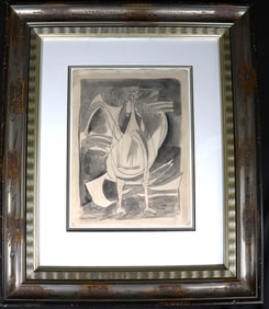 Framed Mixed Media on paper signed Mariano