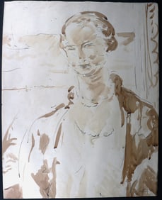 UNFRAMED Mixed Media on Paper signed ANTONIO GATTORNO lower right