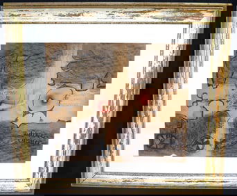 Framed Mixed Media on Paper signed ANGEL ACOSTA LEON (Cuban, 1932-1964) lower left