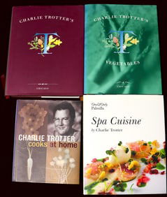 Four cookbooks with recipes by Charlie Trotter's