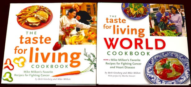Two cookbooks with recipes by Mike Milken the Taste for Living
