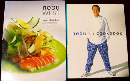 Two cookbooks with recipes by NOBU