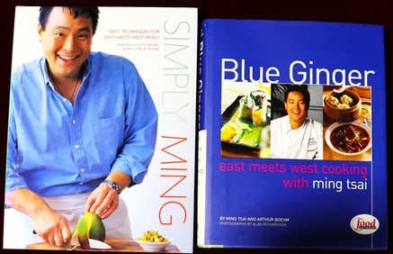 Two cookbooks with recipes by Ming TSAI
