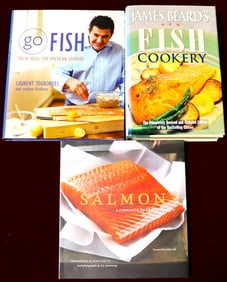 Three cookbooks with recipes