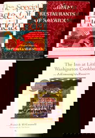 Three cookbooks with recipes