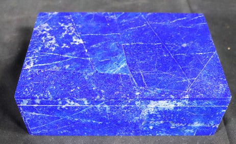Lapis Lazuli Rectangular lidded Jewelry Box Handmade