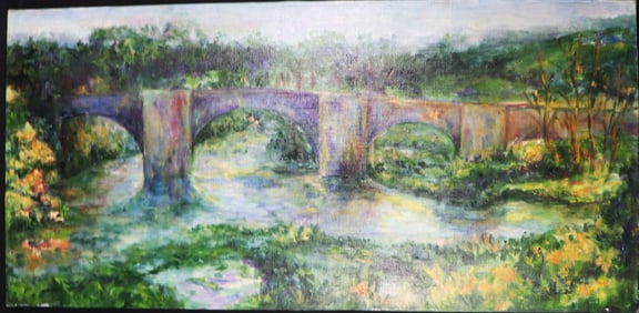 Unframed Oil on Canvas signed Cortez lower right