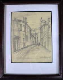Framed lithograph on paper signed Alberto Giacometti and dated 1960