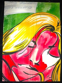 Unframed Watercolors on paper Signed John "Crash" Matos and dated 90 lower right