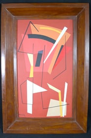 Framed oil on Masonite signed Pablo Palazuelo dated 52