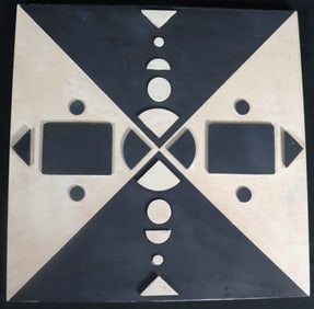 Unframed Casein on High relief on Wood signed LOLO (in the Back) and dated 56 with COA