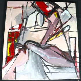 Unframed Acrylic on Canvas signed TINA AMARENA