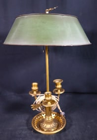 Louis XVI style gilt bronze bouillotte lamp