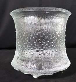 Vintage Tapio Wirkkala Cast Glass Champagne Vessel, Signed, Circa 1970s