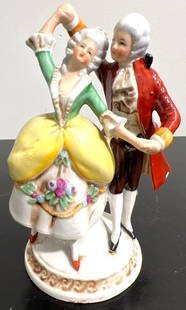 German   porcelain Figurines Man and woman dancing: German porcelain Figurines Man and woman dancingDIMENSIONS: Height 5.50&nbsp;inch / 14 cm&nbsp; &nbsp; &nbsp; &nbsp; &nbsp; &nbsp; &nbsp; &nbsp; &nbsp; &nbsp; &nbsp; &nbsp; &nbsp;Diameter Base 2.80 in