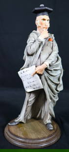 Vintage Giuseppe Armani Professor Porcelain Figurine: Vintage Giuseppe Armani Professor Porcelain Figurine DIMENSIONS: Height: 13 inch / 33&nbsp;cm&nbsp; &nbsp; &nbsp; &nbsp; &nbsp; &nbsp; &nbsp; &nbsp; &nbsp; &nbsp; &nbsp; &nbsp; &nbsp;Diameter Base: 5.