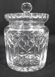 Crystal Jar with Lid:  Crystal Jar with Lid DIMENSIONS: Height 7 inch / 17,7 cm Diameter :5 inch / 12,7 cm &nb