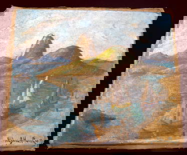 Unframed Oil on canvas signed Hildegarde Hamilton: Unframed Oil on canvas signed Hildegarde Hamilton&nbsp; Hildegarde Hamilton, American (1898 - 1970) DIMENSIONS: Height 20 inch / 50,7&nbsp;cm&nbsp; &nbsp; &nbsp; &nbsp; &nbsp; &nbsp; &nbsp; &nbsp; &nb