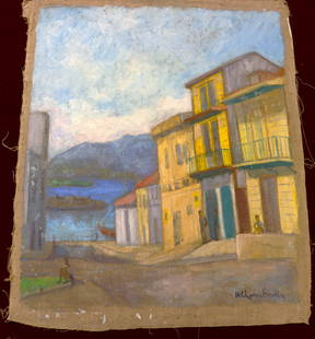 Unframed Oil on canvas signed Hildegarde Hamilton: Unframed Oil on canvas signed Hildegarde Hamilton&nbsp; Hildegarde Hamilton, American (1898 - 1970) DIMENSIONS: Height 24 inch / 61 cm&nbsp; &nbsp; &nbsp; &nbsp; &nbsp; &nbsp; &nbsp; &nbsp; &nbsp; &nb