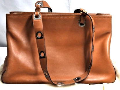 Salvatore Ferragamo Gancini Hand Tote Bag Brown Leather VTG: Salvatore Ferragamo Gancini Hand Tote Bag Brown Leather VTGDIMENSIONS: Length 14 inch&nbsp; &nbsp; &nbsp; &nbsp; &nbsp; &nbsp; &nbsp; &nbsp; &nbsp; &nbsp; &nbsp; &nbsp;Width 8.5 inch Shipping: Basel A