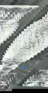 St. Louis Cut French Crystal Medicis Vase: Elegant St. Louis Cut French Crystal Medicis Vase with squared foot. DIMENSIONS: Height: 10.75 inch / 27,5 cm &nb
