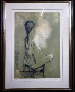 Framed Lithograph on paper signed Jean Jansem (1920-2013) and numbered 41 /120: Framed Lithograph on paper signed Jean Jansem&nbsp;(French 1920-2013) and numbered 41 /120 DIMENSIONS with frame: Height 33.35 inch / 84,7 cm&nbsp; &nbsp; &nbsp; &nbsp; &nbsp; &nbsp; &nbsp; &nbsp; &nb