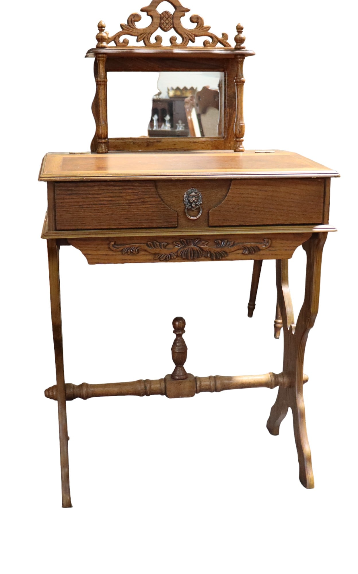 VINTAGE VANITY, DRESSING TABLE with STOOL (1 of 4)