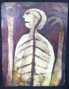 Unframed SERGIO PAYARES, (Cuban, born 1962) Untitled, Signed and dated 94: Unframed SERGIO PAYARES, (Cuban, born 1962) Untitled, Signed and dated 94 DIMENSIONS: Height 30.30 inch / 77 cm Lengt