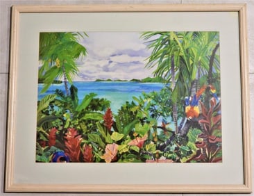 Framed lithograph signed Eileen SEITZ