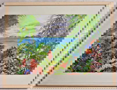 Framed lithograph signed Eileen SEITZ: Framed lithograph signed Eileen SEITZ DIMENSIONS: Height 30 inch / 76 cm Length 38 inch / 97 cm