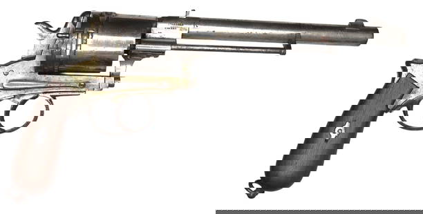 ANTIQUE MILITARY AUSTRIAN GASSER REVOLVER: ANTIQUE MILITARY AUSTRIAN 1870 GASSER REVOLVER This monster of a double-action revolver was a popular firearmall throughout Europe, especially in eastern Europe and the Balkans.The gun utilizes a lo