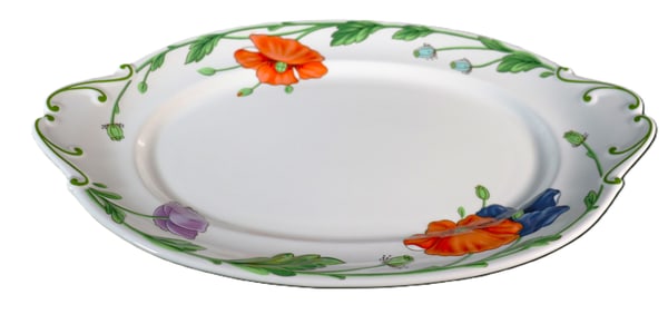 Vintage Villeroy & Boch Amapola Oval Serving Platter with Handles