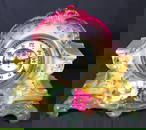 Ansonia Royal Bonn "La Nord" China Case Mantle Clock.