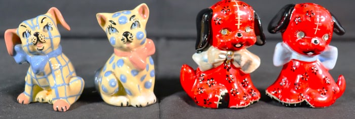 Two Vintage Salt and Pepper Shaker Set