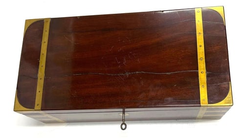 Regency wooden writing box.