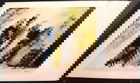 Unframed serigraph on paper signed Fabelo and dated 1993 lower right