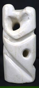 White Sculpture made of Plaster by Carlos Sobrino from 1959 with COA: White Sculpture made of Plaster by Carlos Sobrino from 1959&nbsp;with COA&nbsp;Sculpture has some imperfection,&nbsp;comes with provenance from Oscar Ferrer DIMENSIONS: Height:&nbsp;9.80 inch / 25 cm&