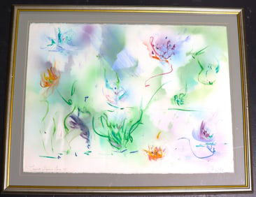 Frame Mixed Media on Paper Signed and dated 1979