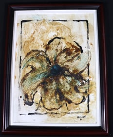 Framed Mixed Media and Ink signed Raoul Milian and dated 81