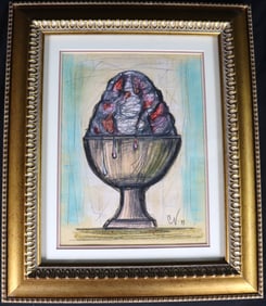 Framed Mixed Media on paper signed CV for Claes Oldenburg (American, 1929-2022) and dated 79