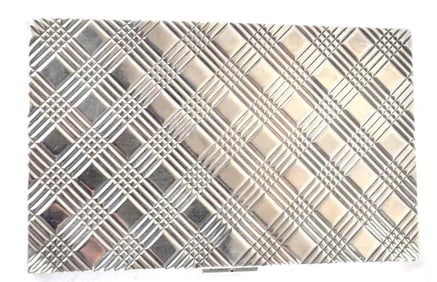 Sterling Silver Art Deco Cigar Cigarette Box Case, 20th Century