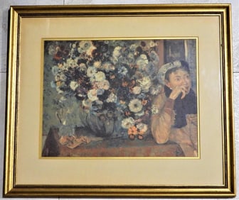 Woman with Chrysanthemums after Edgar Degas