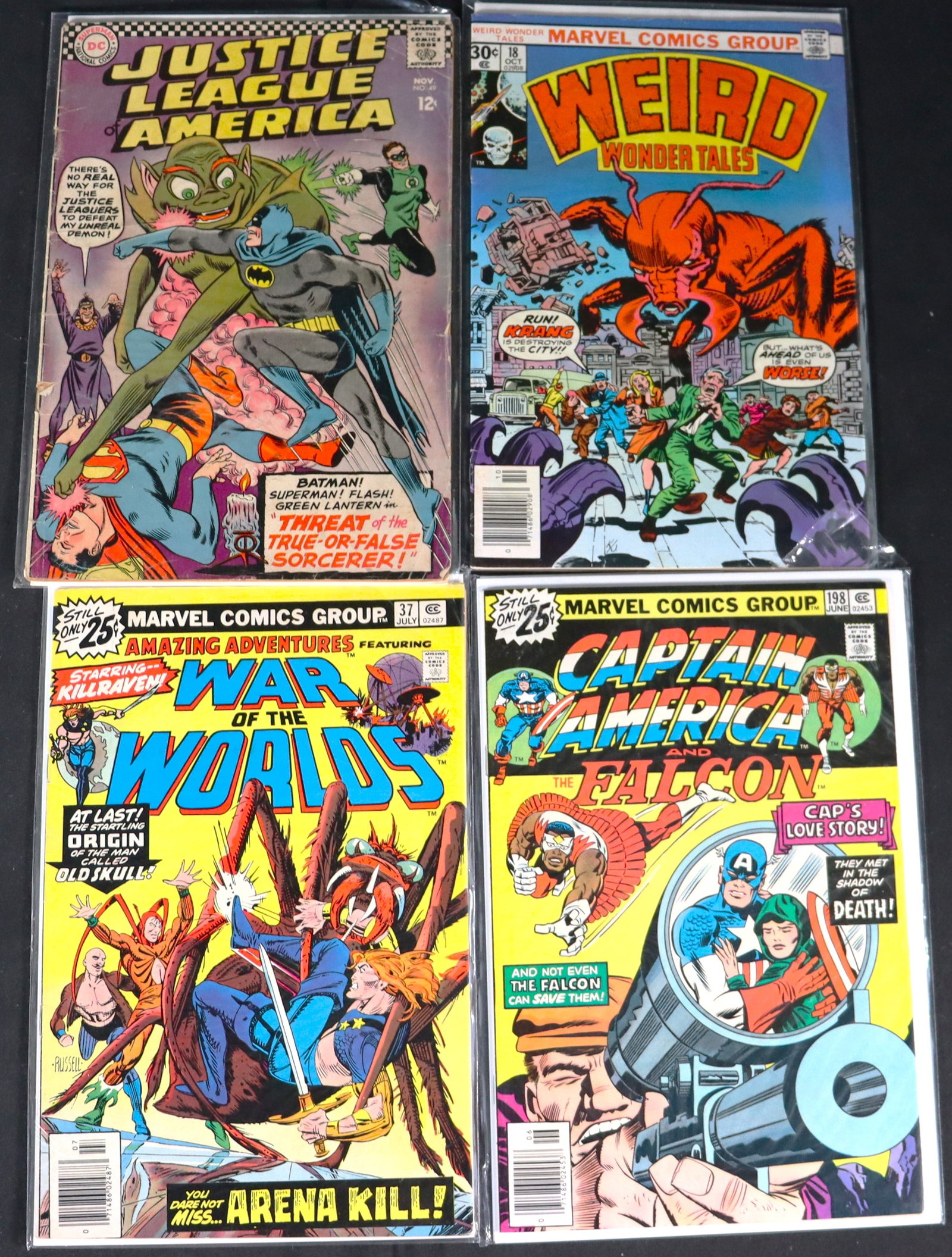 Four Comics books, Captain America, WEIRD, War of the Worlds and Justice League America: Four Comics books, Captain America, WEIRD, War of the Worlds and Justice League America Shipping: Basel Auction House will refer local third-party USA and international shippers. Purchase 