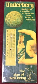 Cardboard Sign of UNDERBERG THERMOMETER