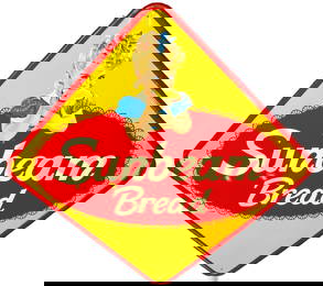 Large Sunbeam Bread Embossed Metal Sign