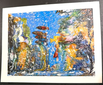 Unframed Lithograph on paper numbered 78/450 and signed Charles Carson