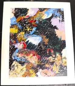 Unframed Lithograph on paper numbered 80/450 and signed Charles Carson