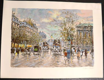 Unframed Serigraph on paper numbered LXXVII signed Antione Boulet